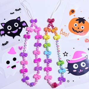 Personalised beaded phone charm mobile strap any name or text any colour image 11