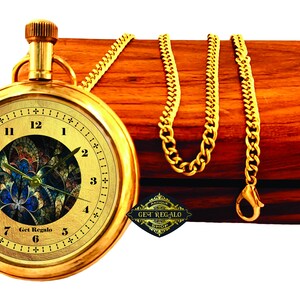 Vintage Handcrafted Beautiful Antique Style Brass Pocket Watch for gift