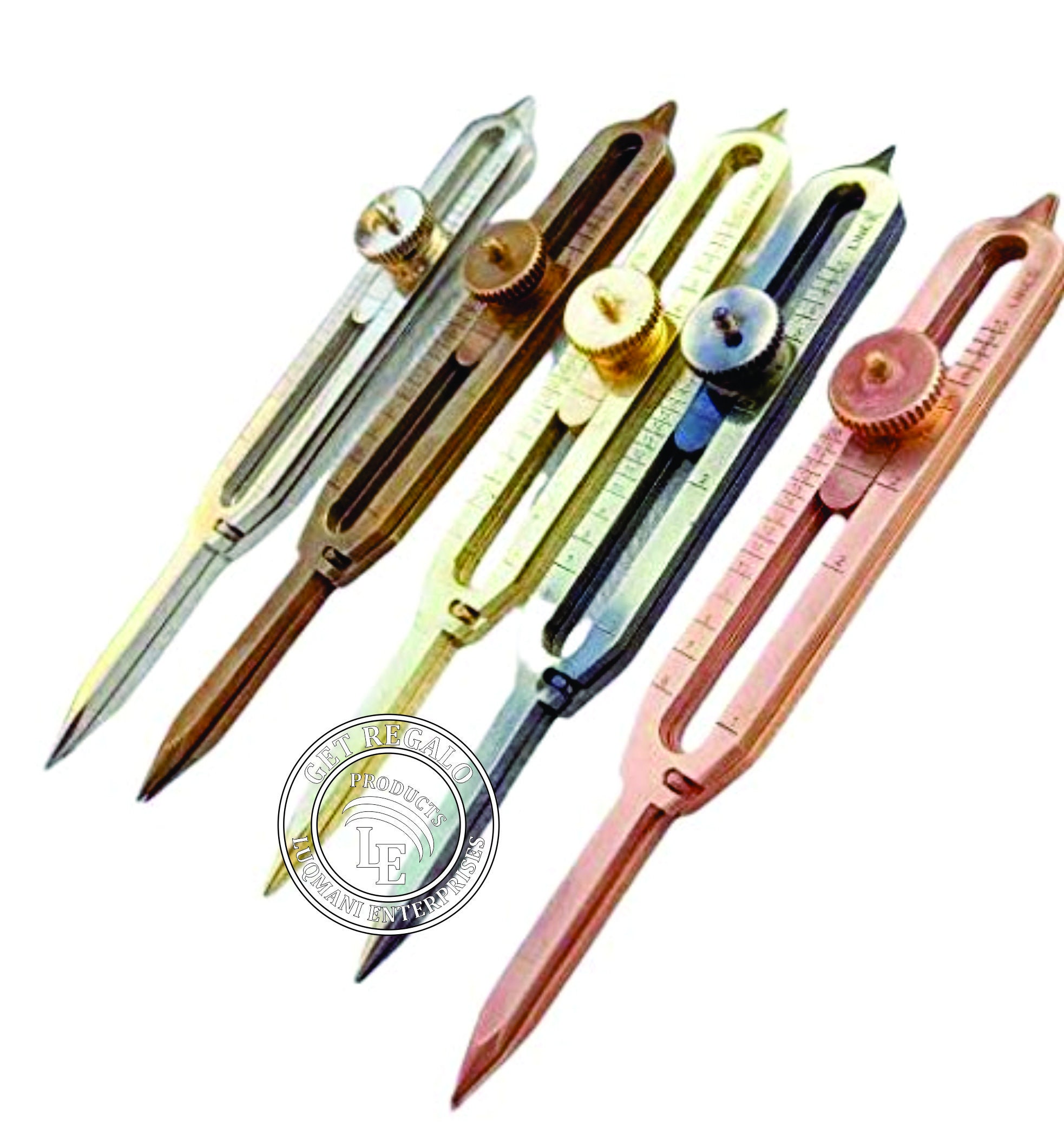 Brass Drafting Tool Proportional Divider Compass Scientific Instrument 5  Pieces 