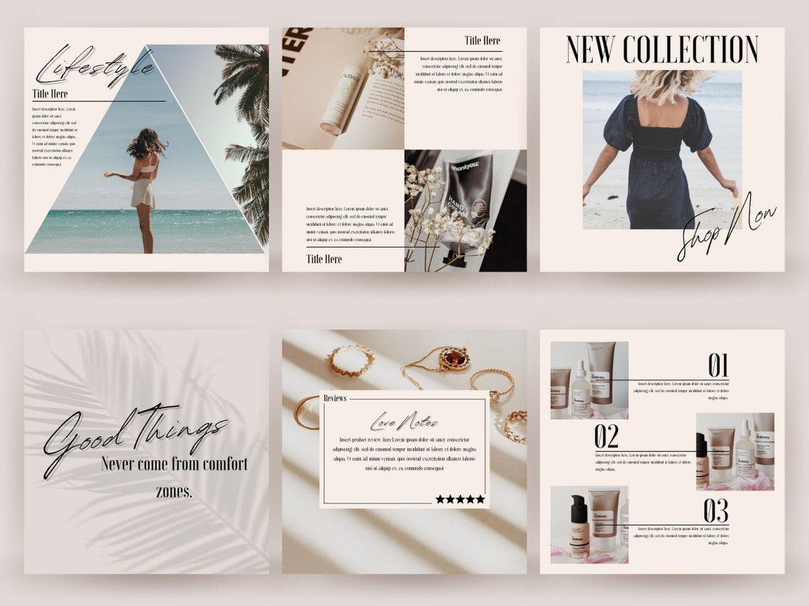 62 Instagram Templates Canva Product Based Business Social - Etsy