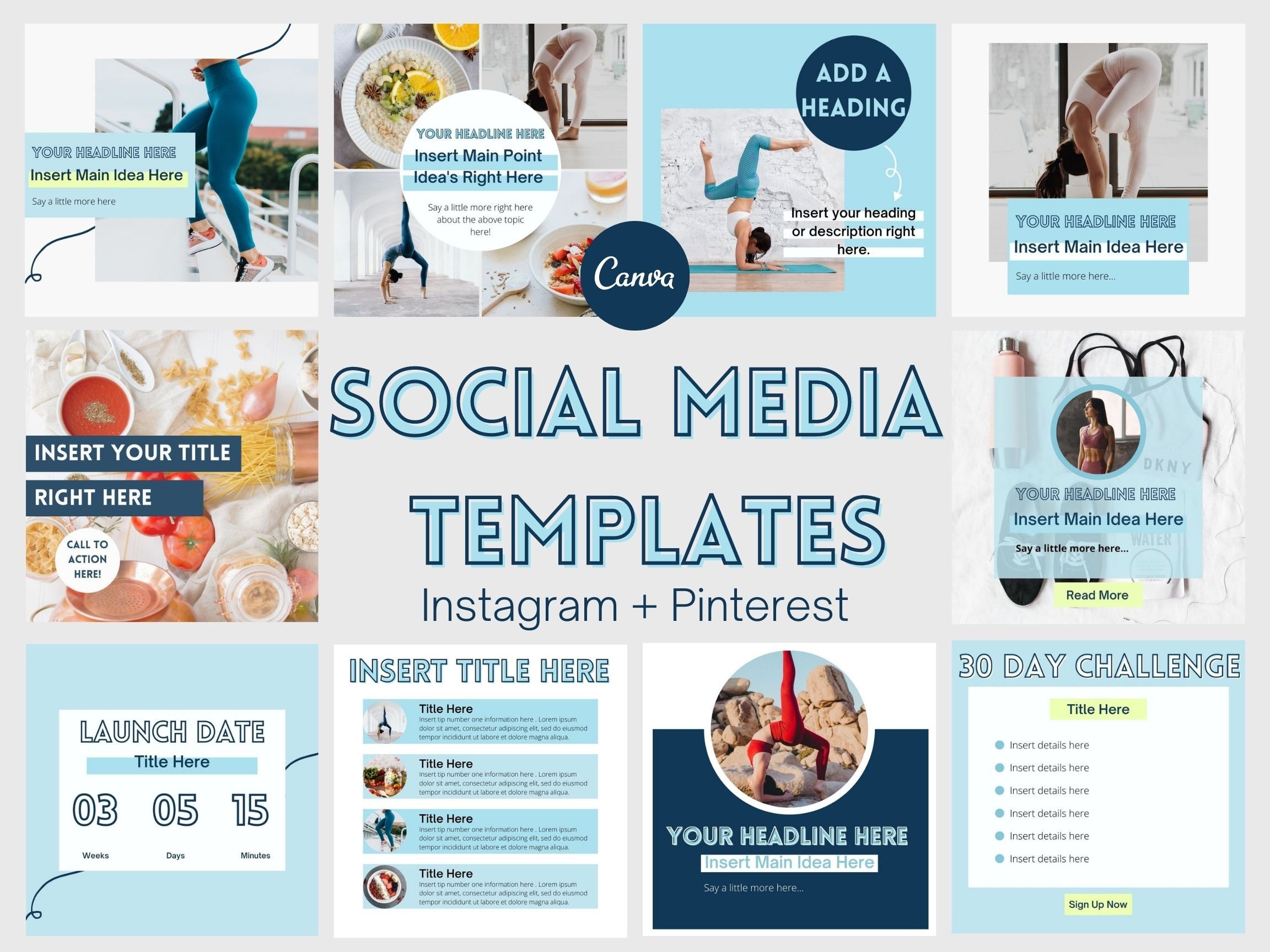 100 Social Media Templates Canva Lead Magnets Coach Post - Etsy