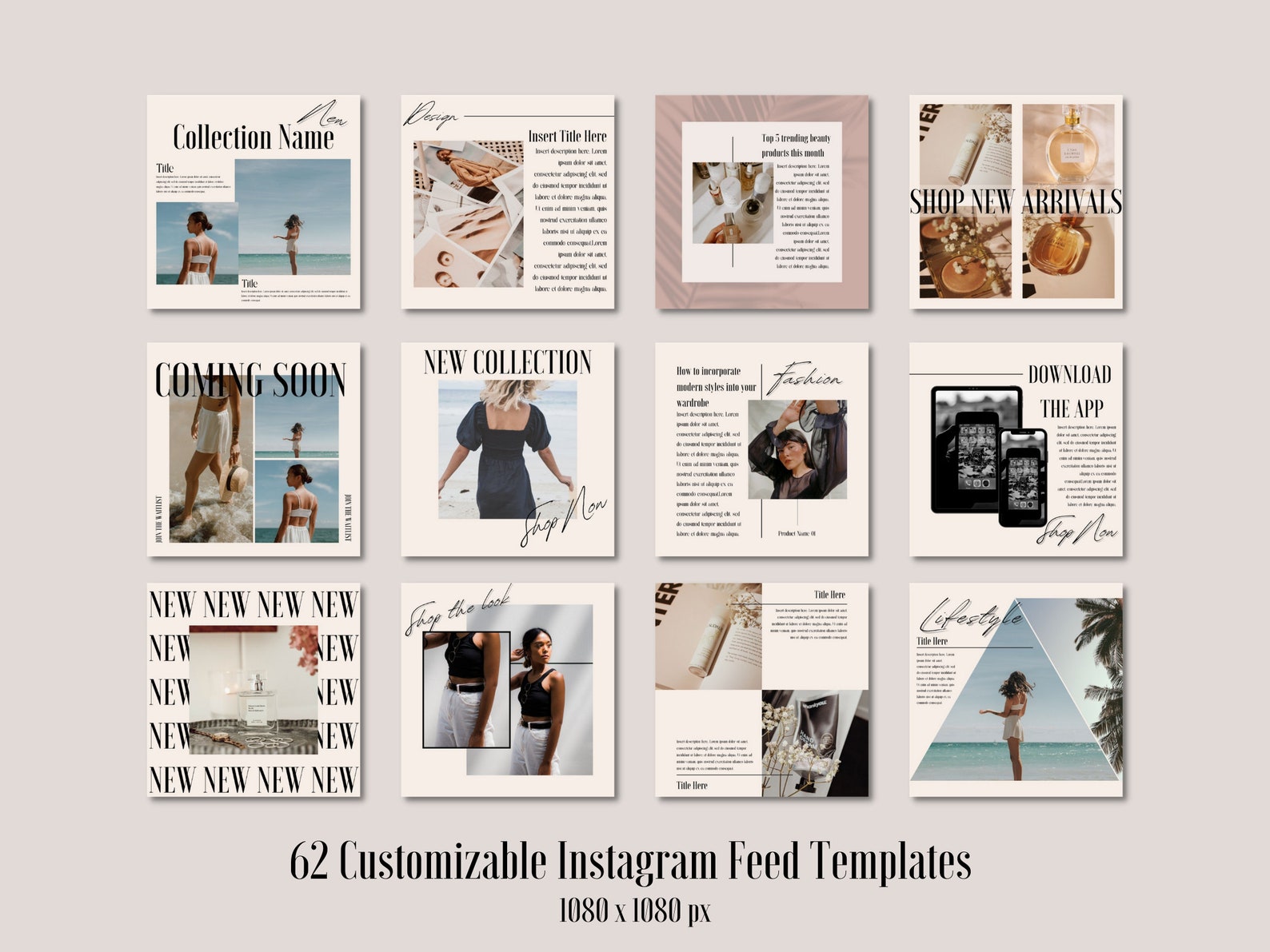 62 Instagram Templates Canva Product Based Business Social | Etsy