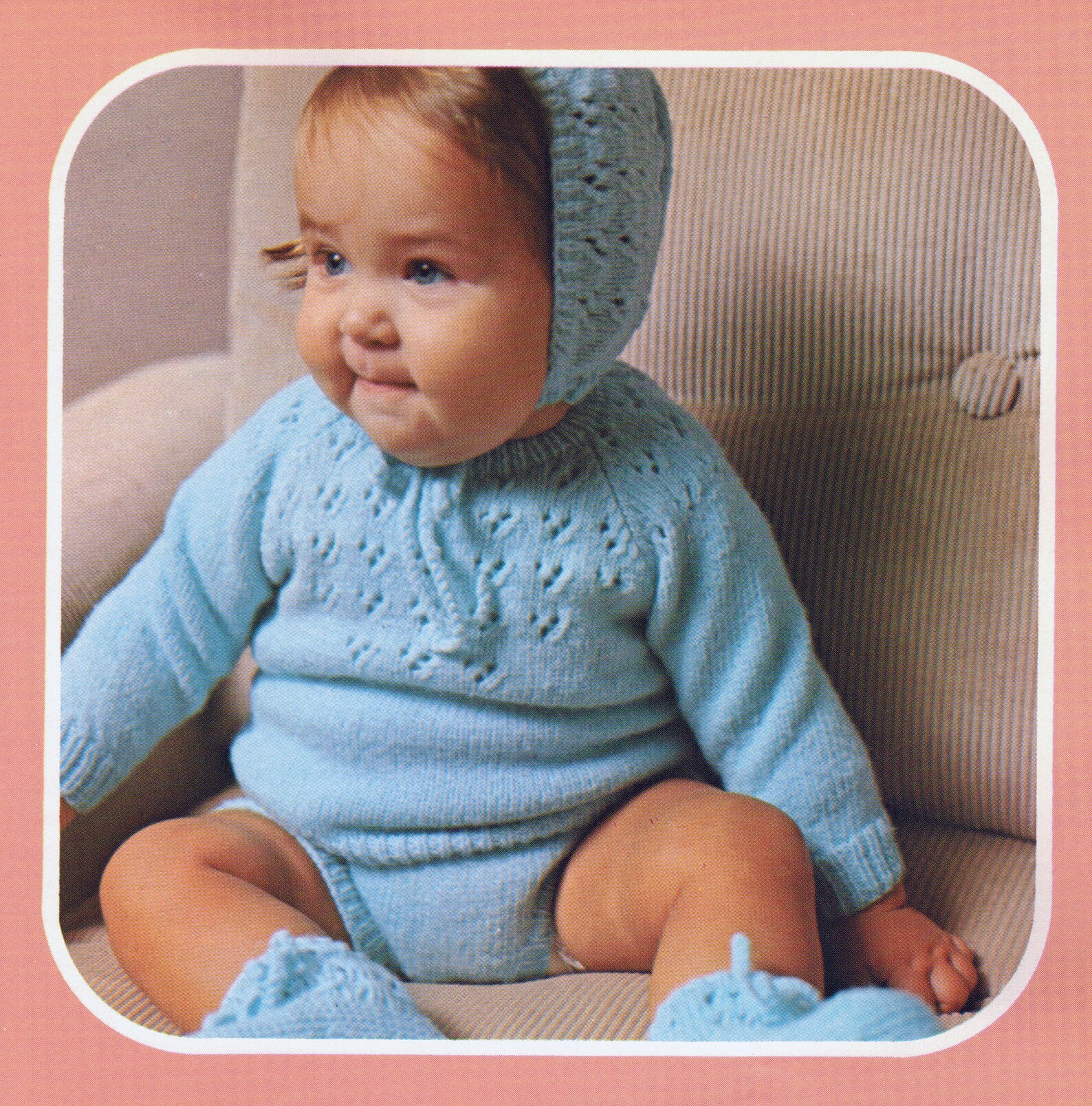 KNITTING PATTERNS, 6 12 Month Baby Clothing Set, Sleeved Pullover ...