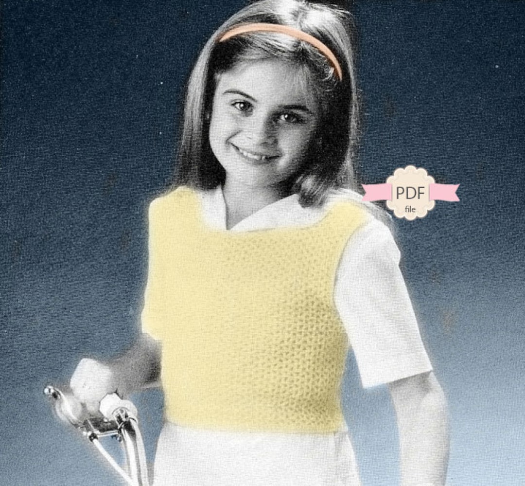 Children's Vest Crochet Pattern PDF Girl's Crochet Etsy