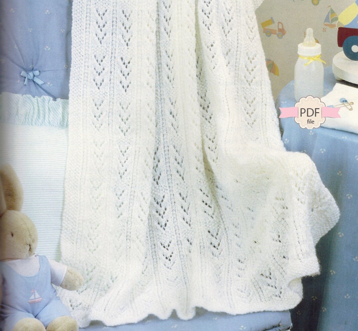 Christening Blanket Knitting Pattern Heirloom Newborn Blanket Knit Patterns for Begginer Instant