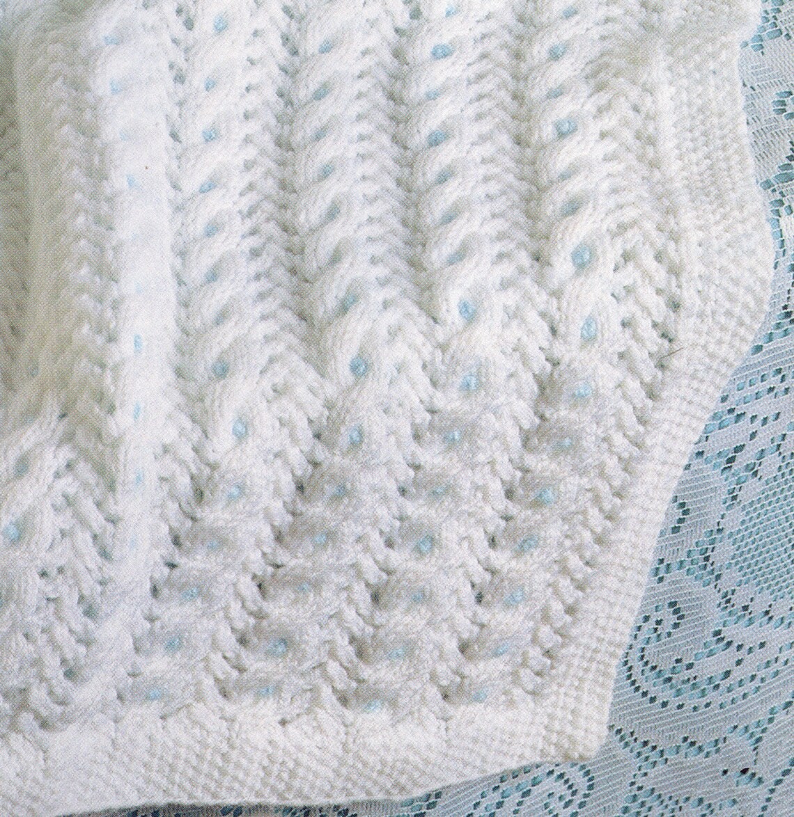 Christening Blanket Knitting Pattern White Blanket Babies Etsy Ireland