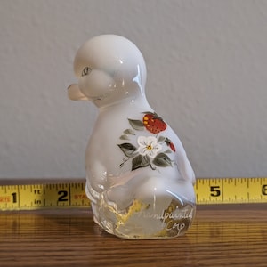 Fenton French Opalescent Hand Painted Duckling