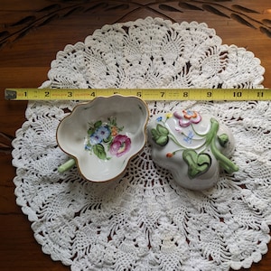 Herend Hungary 2 Hand Painted Porcelain Trinket Dishes ~SOLD SEPERATLEY~