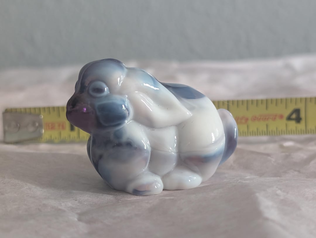 Fenton Purple Marble Slag Bunny Rabbit ~ Glows - Etsy