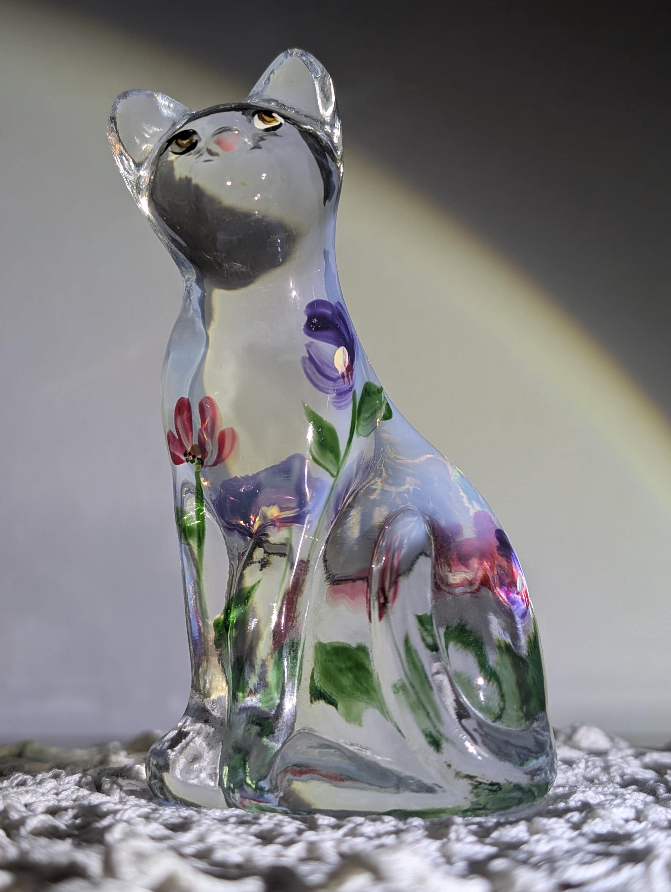 Fenton Painted Cats - Etsy