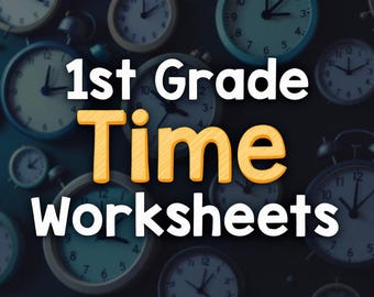 1st Grade Clock Activities for Learning to Tell Time Worksheets