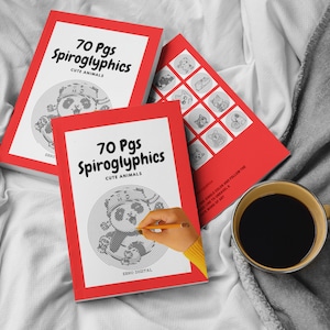 Cute Animal Spiroglyphics Coloring Book - 70 Pages | 8.5x11in Paperback for Relaxation & Creativity!