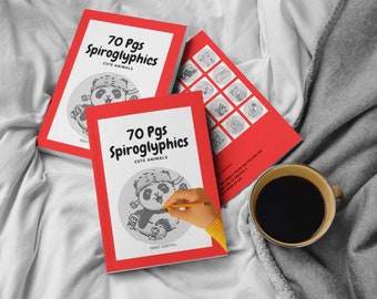 Cute Animal Spiroglyphics Coloring Book - 70 Pages | 8.5x11in Paperback for Relaxation & Creativity!