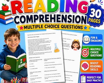 2nd Grade Reading Comprehension Worksheets | 30 Reading Passages with Multiple Choice Questions