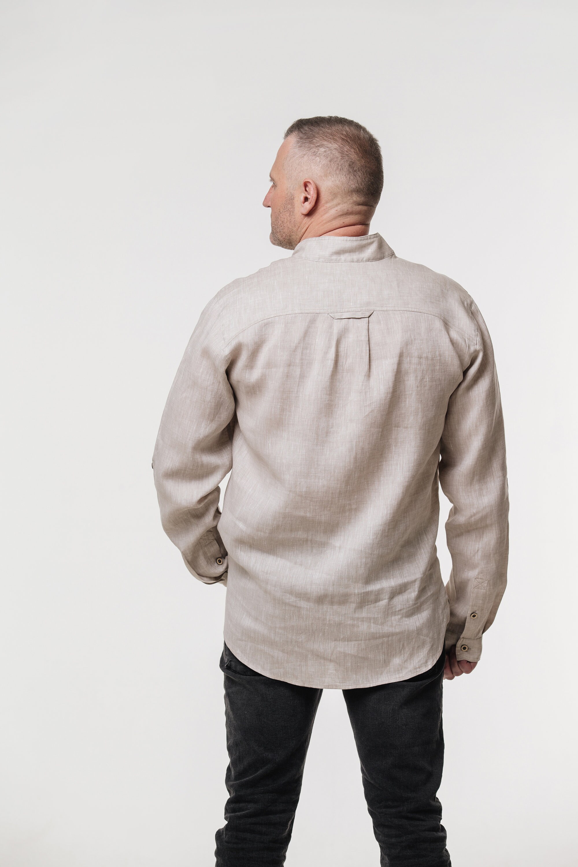 Men's linen shirt long sleeve High Quality Organic summer Etsy