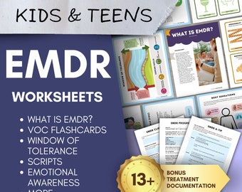 EMDR Kids | EMDR Teens | EMDR Worksheets | Emdr Therapy | Trauma Therapy | Therapy Tools | Therapy Resource | Therapy Journal