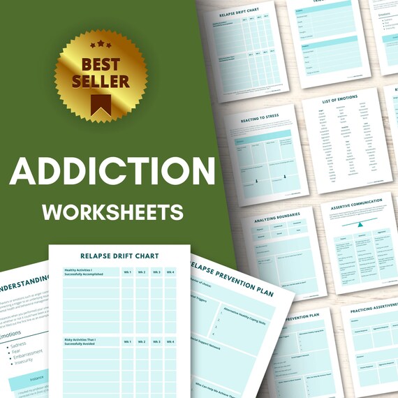 Addiction Recovery Worksheets Sobriety Journal Mental - Etsy