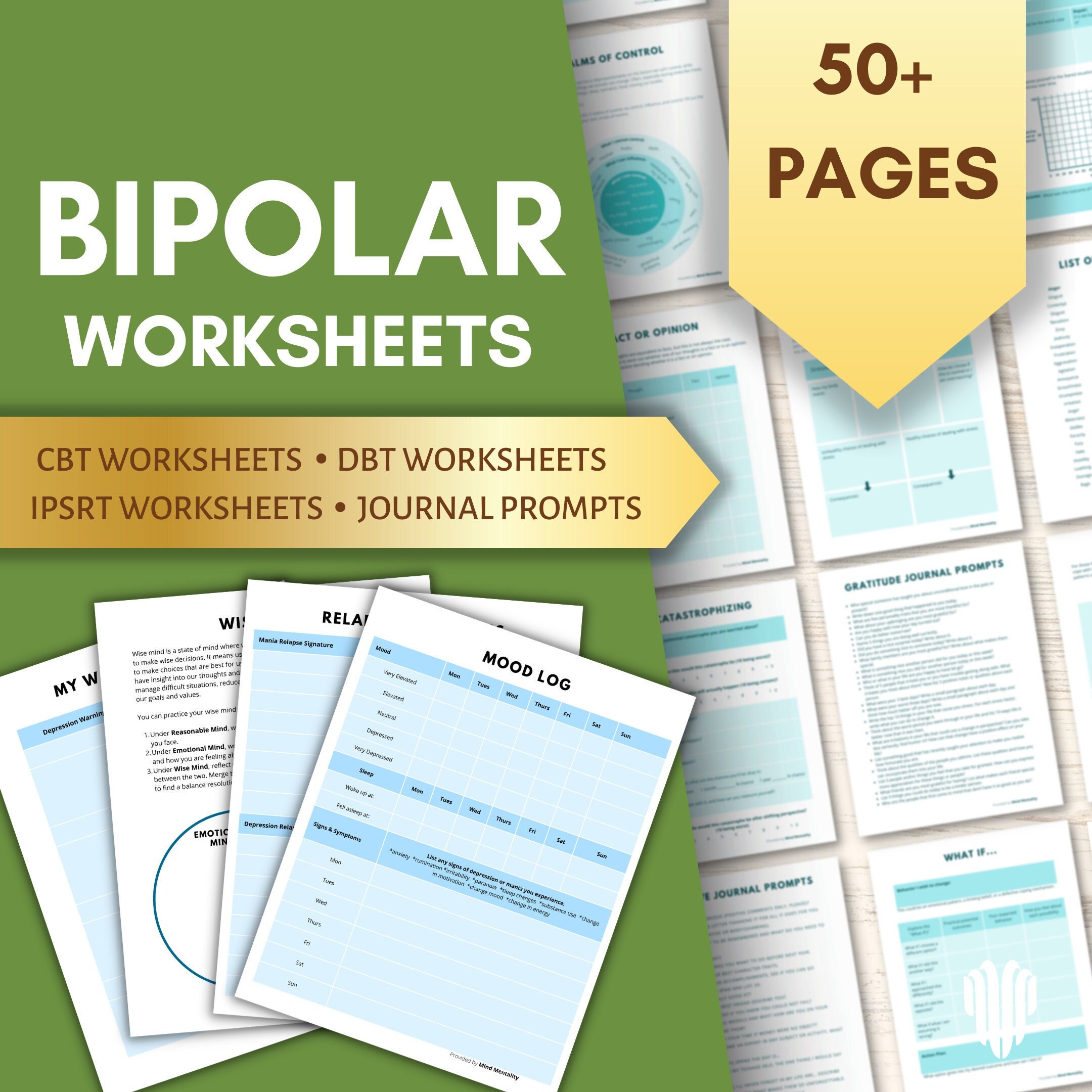 Bipolar Worksheet Bipolar Disorder Cognitive Therapy - Etsy bipolar-worksheet-bipolar-disorder-cognitive-therapy-etsy