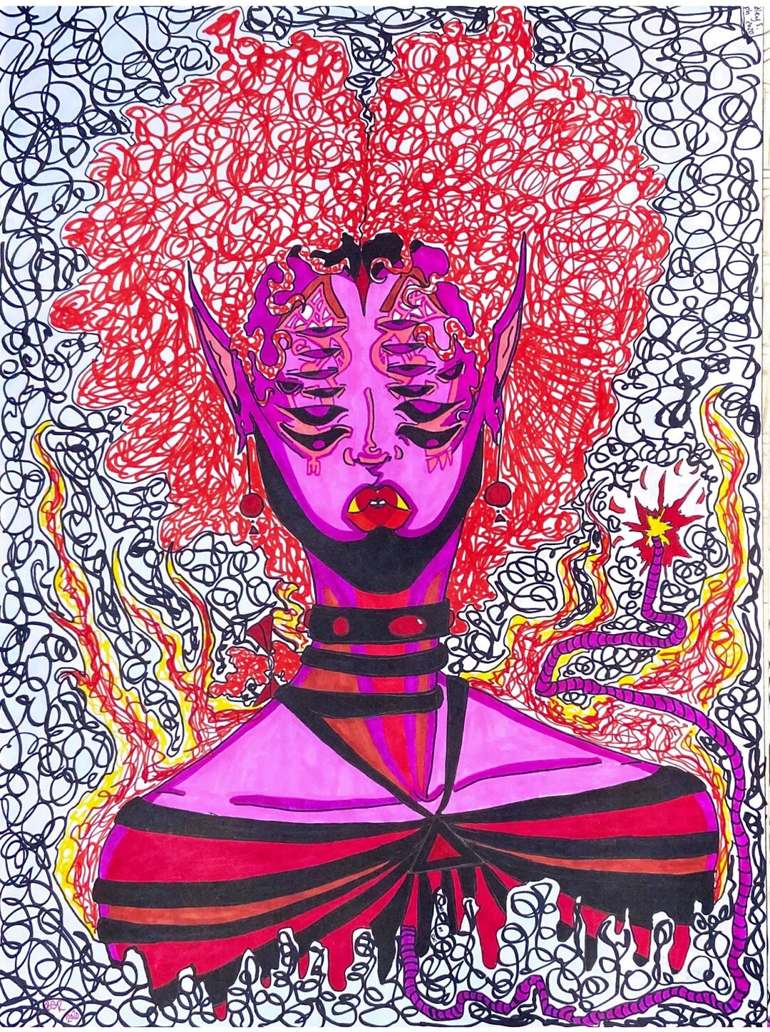 Pal Rakina Py'rakina , Art Print - Abstract Portrait - Etsy