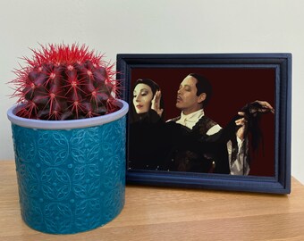 Morticia and Gomez Addams Print: Spooky Campy Love