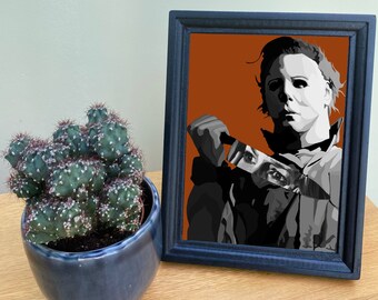 Michael Myers Halloween Print: Laurie Strode Eyes Horror Art