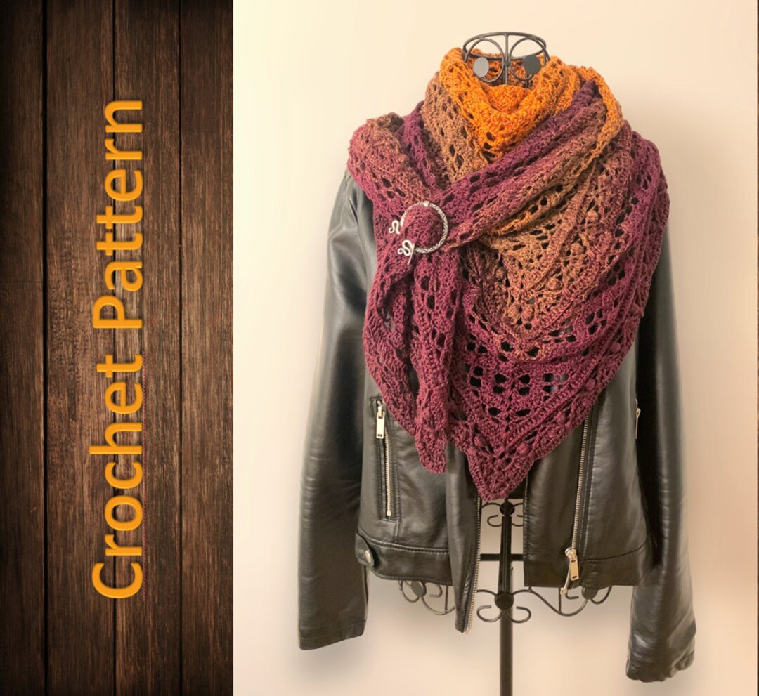 Crochet Pattern Triangular Scarf