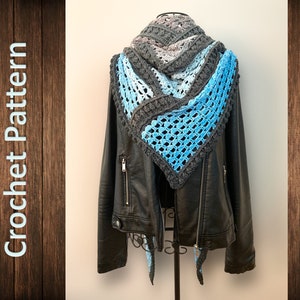 Crochet Pattern Triangular Scarf &quot;Saisara&quot;