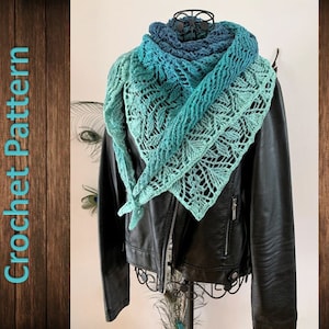 Crochet Pattern Triangular Scarf "Perimede"