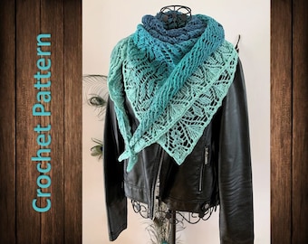 Crochet Pattern Triangular Scarf "Perimede"