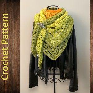 Crochet Pattern Triangular Scarf "Olympia"
