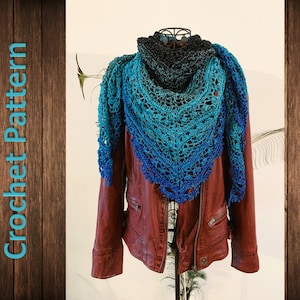 Crochet Pattern Triangular Scarf &quot;Melaina&quot;