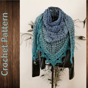 Crochet Pattern Triangular Scarf &quot;Philomele&quot;