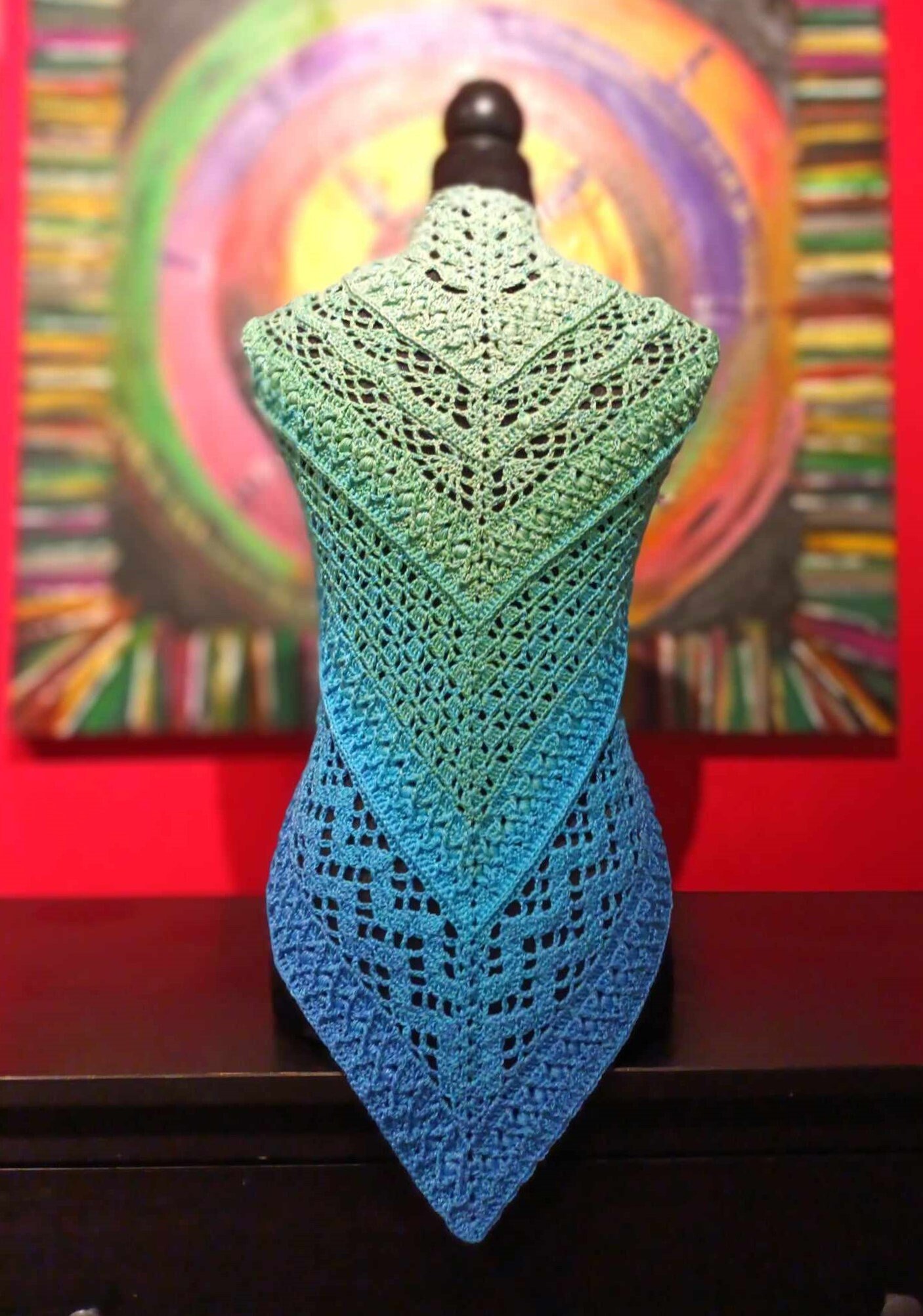 Crochet Pattern Triangular Scarf 