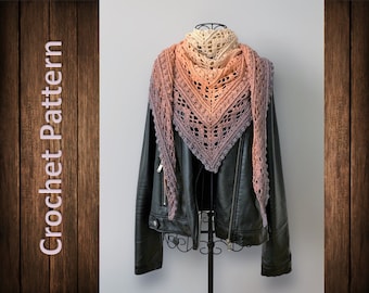 Crochet Pattern Triangular Scarf "Aglaia"