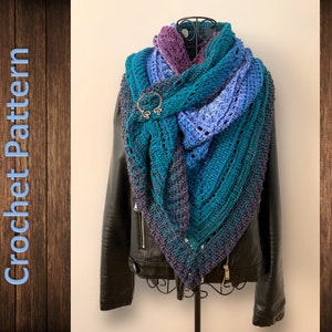 Crochet Pattern Triangular Scarf &quot;Nyx&quot; - Individual Scarf with your Name