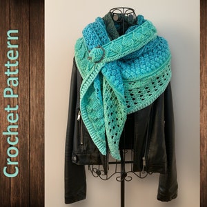 Virkmönster platt triangulär halsduk "Kalypso" aka "Akaste 3.0"