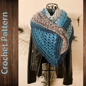 Crochet Pattern Triangular Scarf &quot;Erigone&quot;