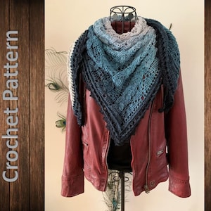 Modèle au crochet pour écharpe triangulaire « Kabye »