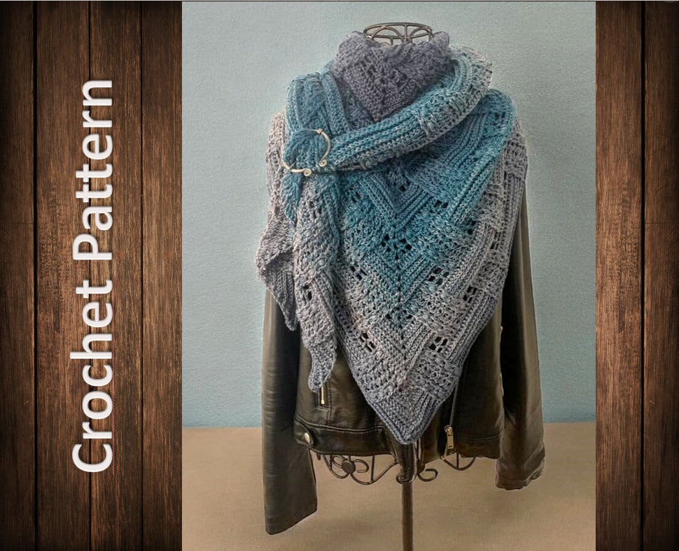 Crochet Pattern Triangular Scarf "Rhea"