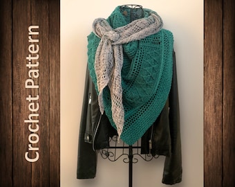 Crochet Pattern Triangular Scarf "Melia"