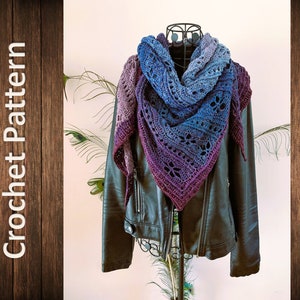 Crochet Pattern Triangular Scarf "Helike"
