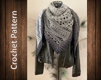 Crochet Pattern Triangular Scarf "Endeis"