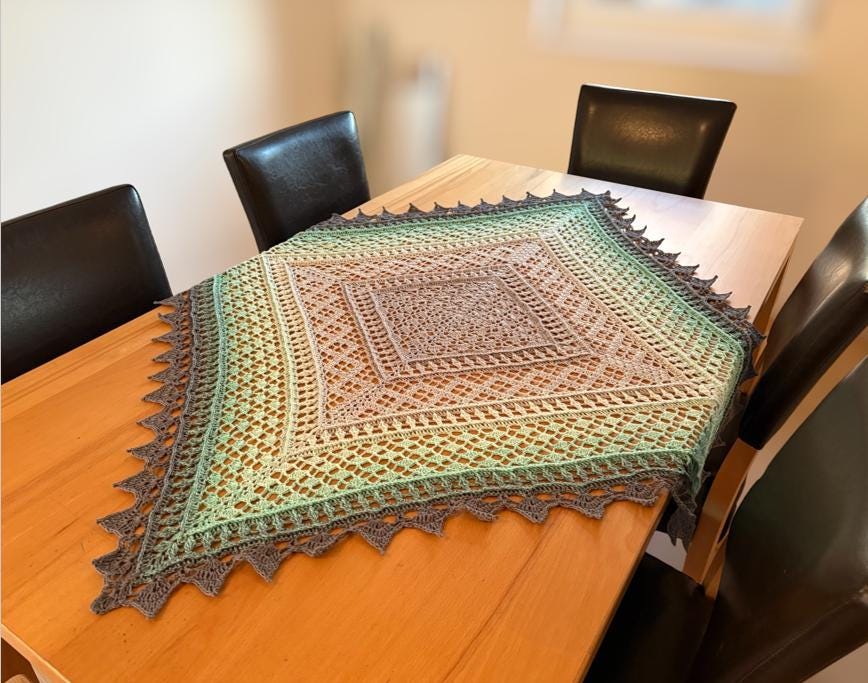 Square crochet tablecloth - Etsy 日本