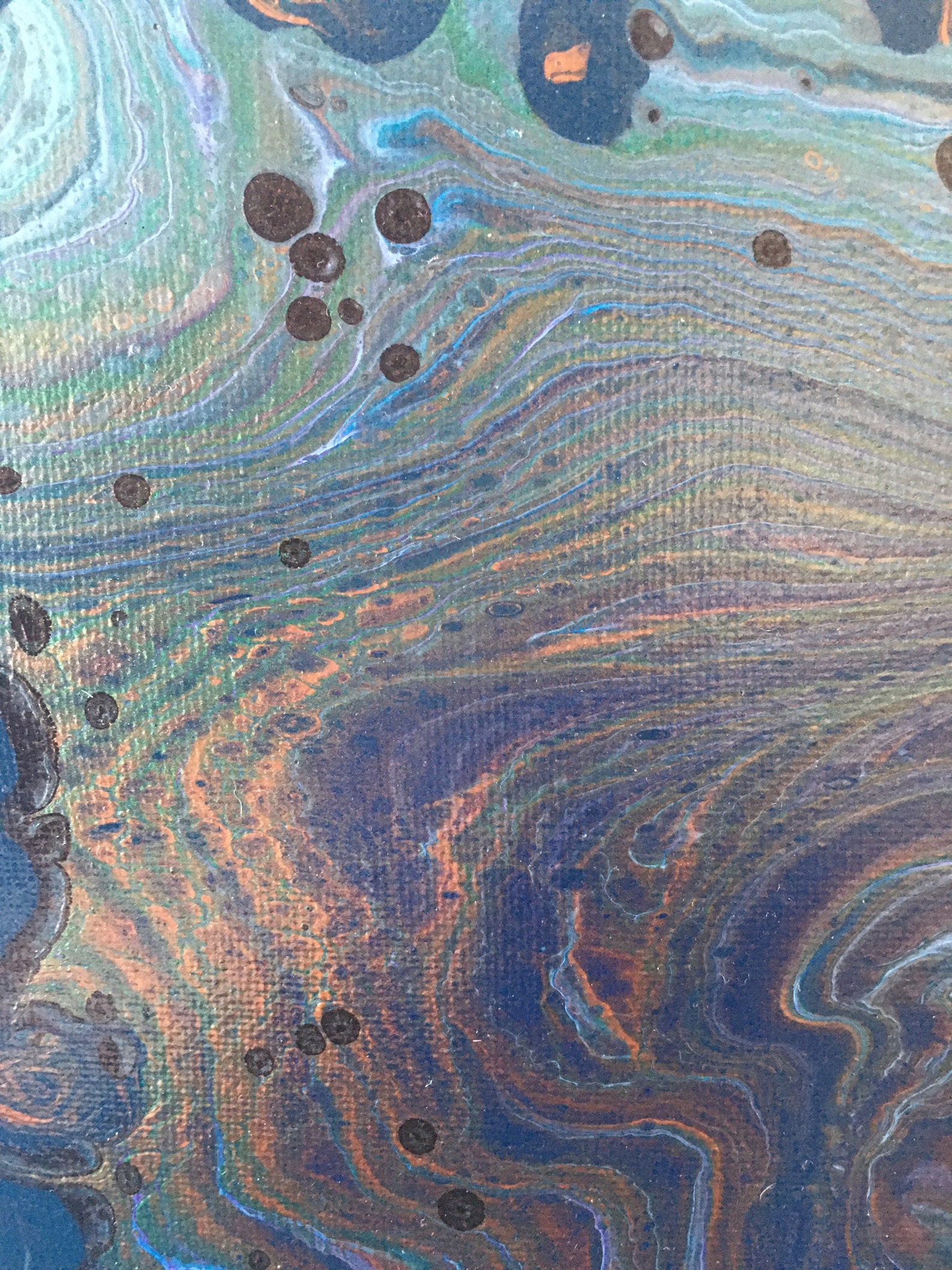 Gasoline Puddle 8x10 Acrylic Pour Painting on Canvas Etsy 日本