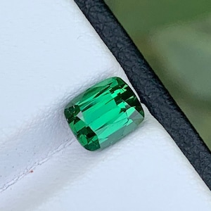 Natural Tourmaline Gemstone For Sale , Bluish Green Cushion Cut Natural Tourmaline Stone 1.70 Carats