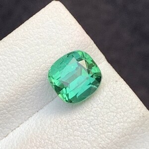Natural Tourmaline Gemstone For Sale , Cushion Cut Bluish Green Tourmaline stone, Fine Cut For Jewellery 1.50 Carat