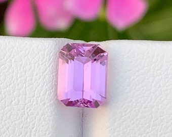 Pink Colour Natural Kunzite Loose Gemstone , Cushion Cut Shape Kunzite , Fine Cut For Jewelry , Kunzite October Birthstone 3.05 Carats