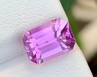 Magenta Pink Colour Natural Kunzite Loose Gemstone , Emerald  Shape Kunzite , Kunzite  Jewelry , Kunzite October Birthstone 3.60 Carats