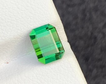 Natuurlijke blauwgroene toermalijn smaragd geslepen edelsteen, 1,60 karaat