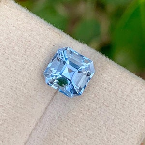 Square Cut Aquamarine Beryl loose Gemstone , Perfect Square Cut Natural Aquamarine, Asscher Shape Aquamarine For Jewellery 1.75 Carats